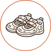 汚れた靴のイラスト