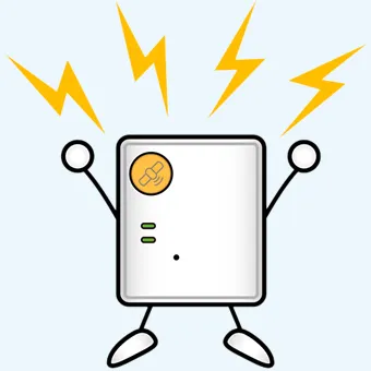 iTSUMOのGPS本体が危険ブザーを鳴らしているイラスト