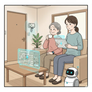 未来の高齢者の見守りのイメージ