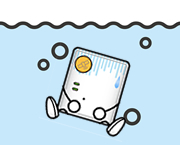 gps端末の水没イラスト