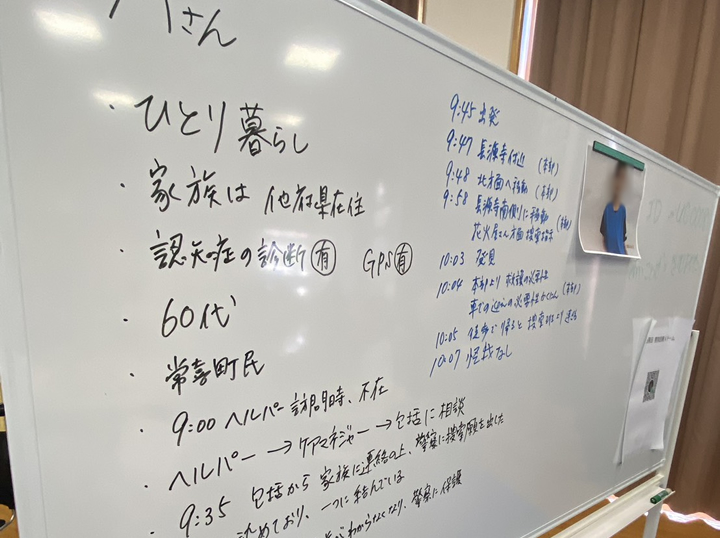 見守り声掛け訓練の見つ出す方の情報