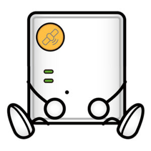 GPS端末が設置場所にいるキャラクターイラスト