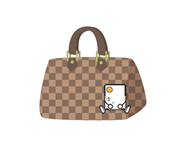 GPS端末をカバンに設置しているイラスト